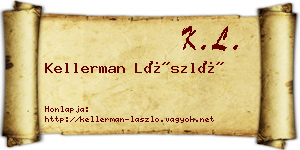 Kellerman László névjegykártya